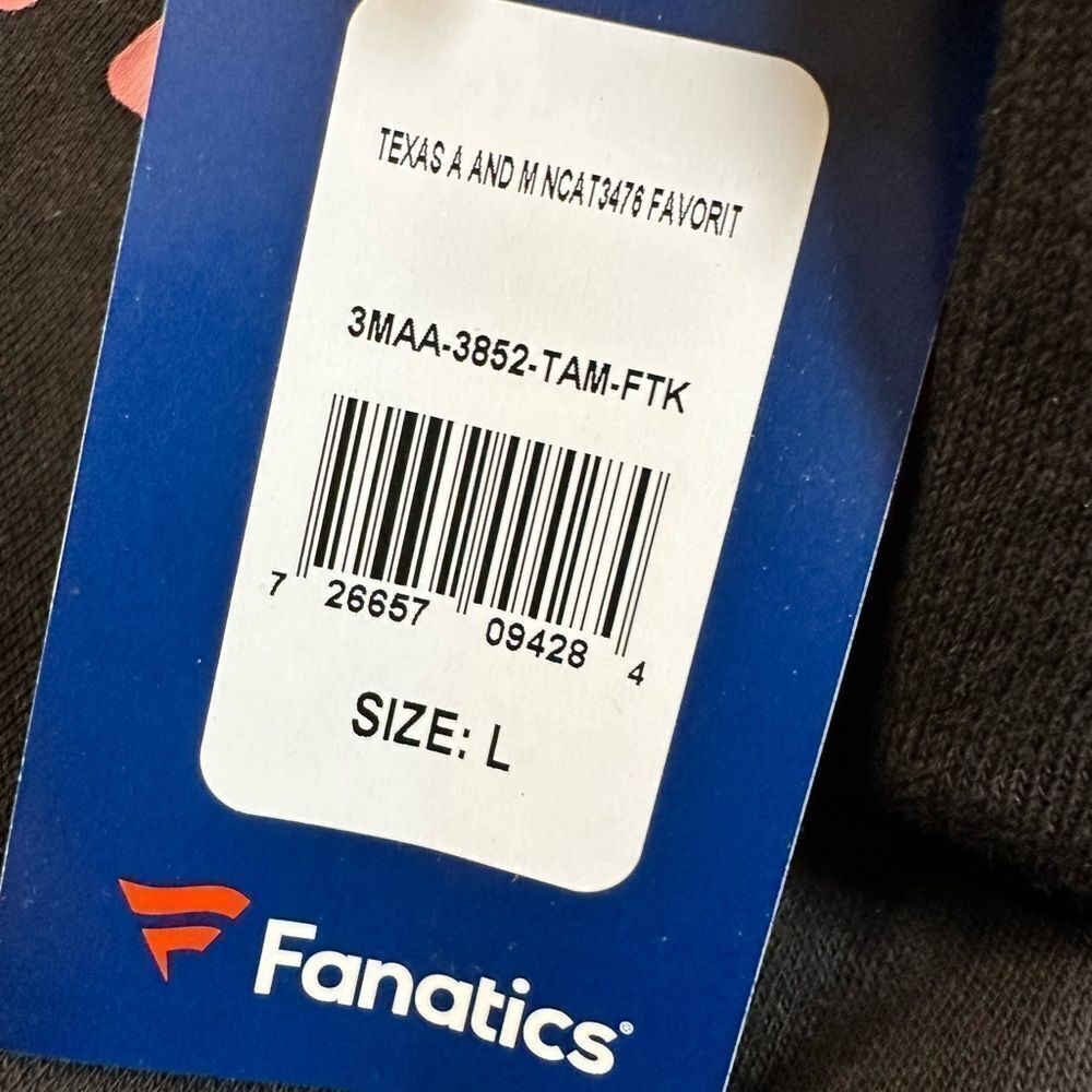 NWT Fanatics Unisex Black Graphic Hoodie Texas A&M Aggies - Size Large - Picture 7 of 8